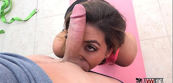  Axxxteca Frida Sante gets fucked in the ass by Yoga master and boyfriend